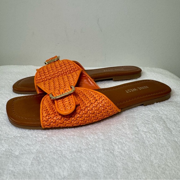 Nine West Women's Orange‎ Slide Sandals size 8 - Picture 5 of 8